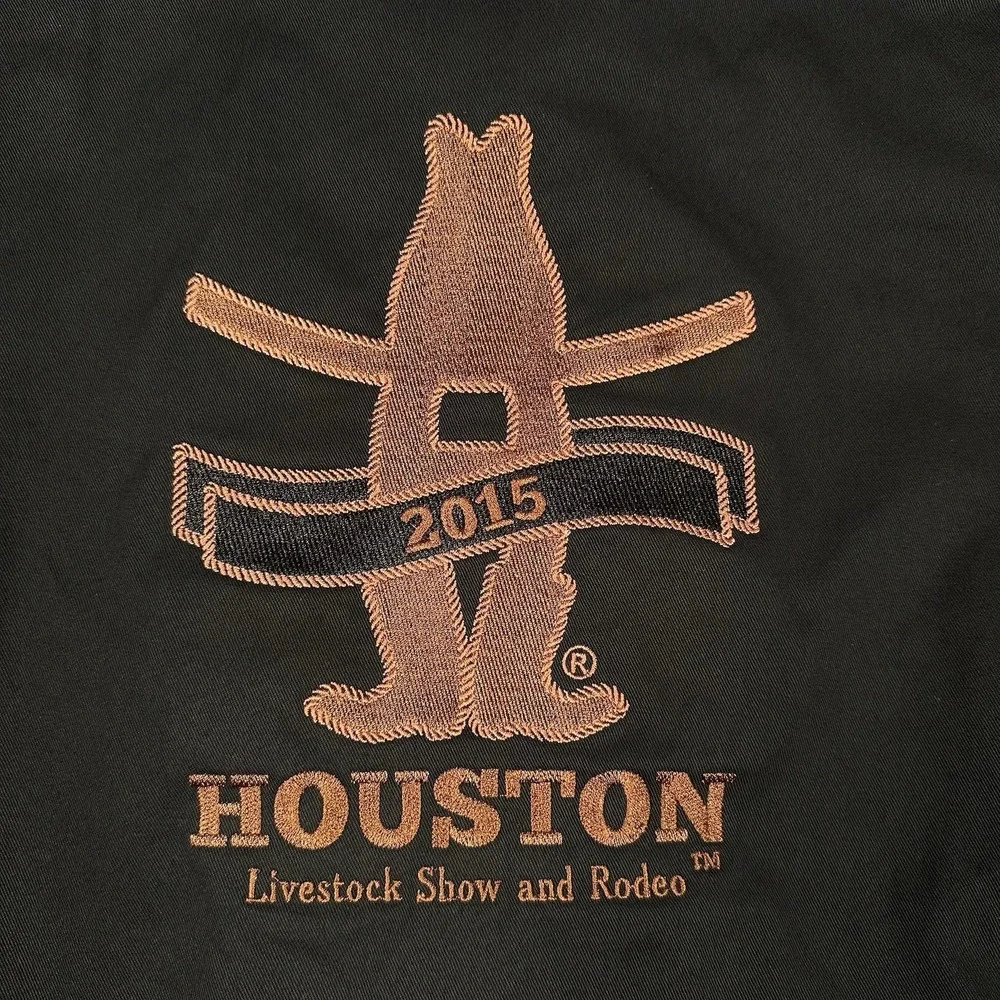 Vintage Schaefer Jacket Large 2015 Houston Livestock Show & Rodeo Made In USA